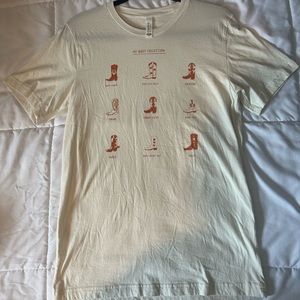 Off white & rust western cowboy boot t-shirt
